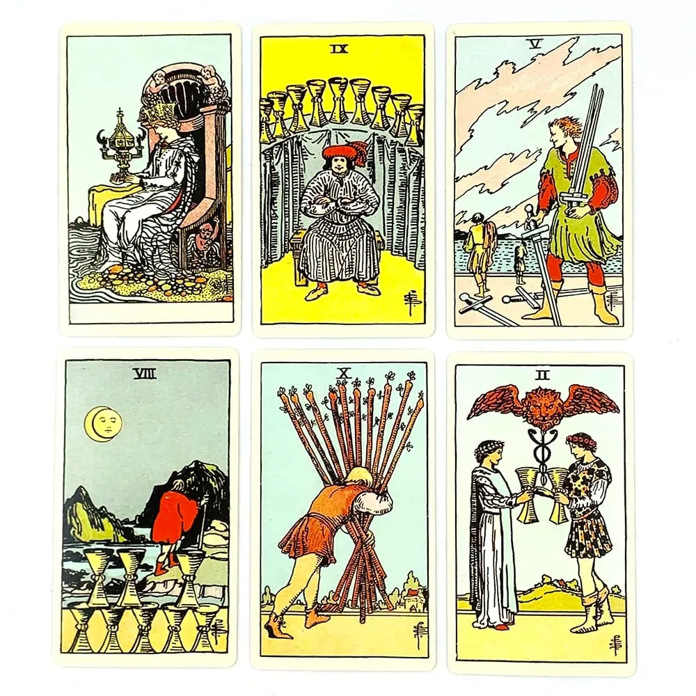 Russian Edition Tarot Cards Fate Divination Edition Playing Games With Guidebook For Beginners Entertainment Gathering Game Tool