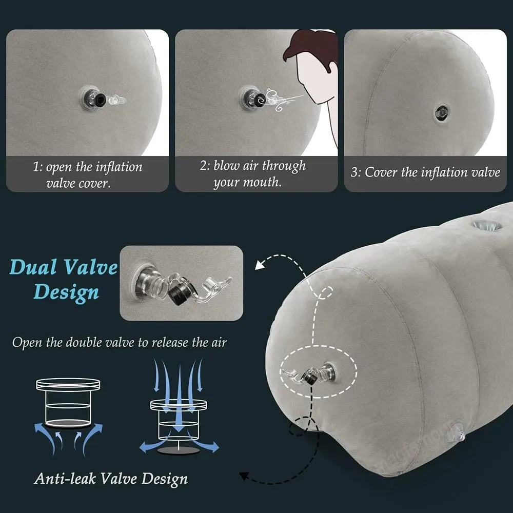 Sex Pillow Couples Sex Toys SM Product Heart Shaped Inflatable Cushion Furniture for Bedroom Dildo Mount Cross Strap Nipple C