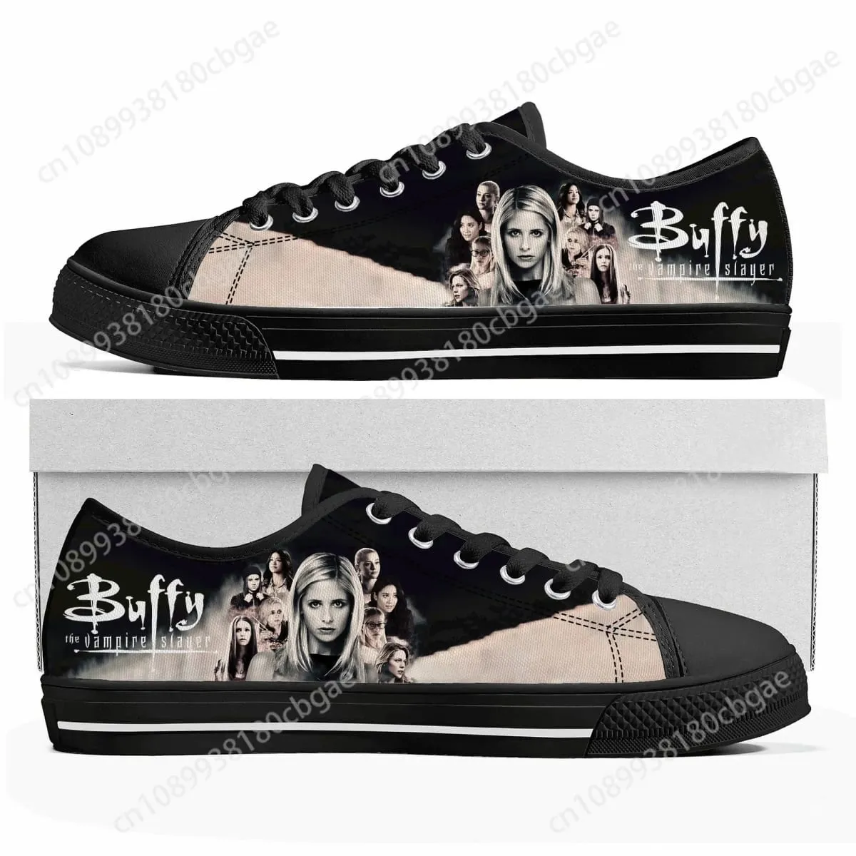 Buffy the Vampire Slayer Low Top Sneakers Mens Womens Teenager Sarah Michelle Gellar Canvas Sneaker Casual Shoes Custom Shoe