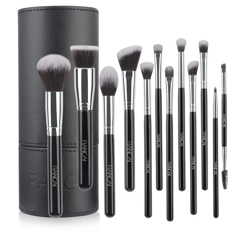 Propesyonal na Kahon ng Regalo 12 Piraso na Makeup Brushes Kit ng Mukha Eye Beauty Brushes Para sa Foundation Conceal Eyeshadow Contour Brush