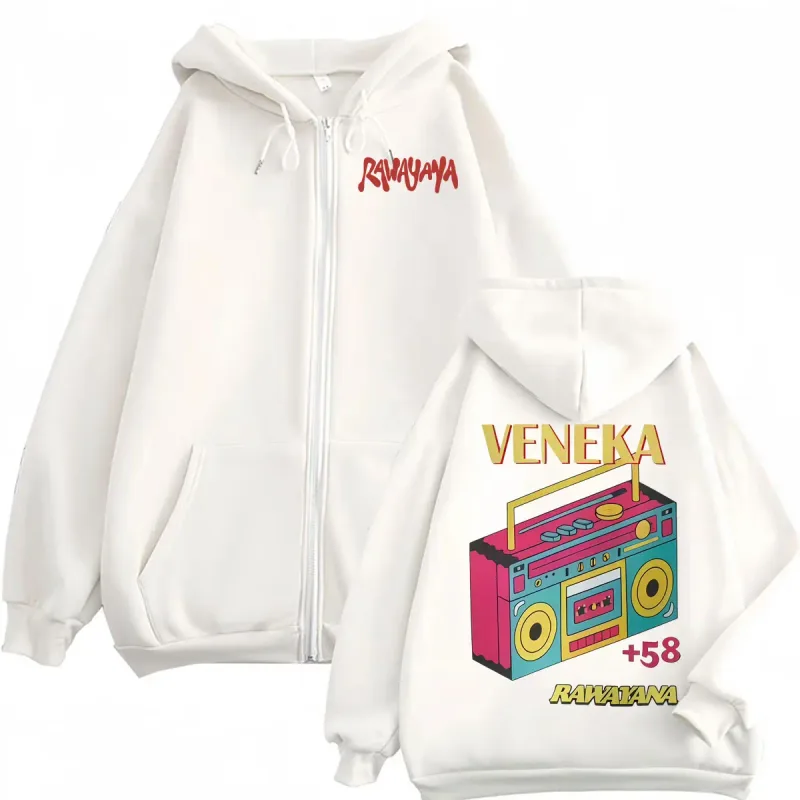 Band Rawayana Veneka Album Zip Up Hoodies Men Women Hip Hop Pop Music Jacket Sweatshirt Fleece Long Sleeve Zipper Pullovers Coat