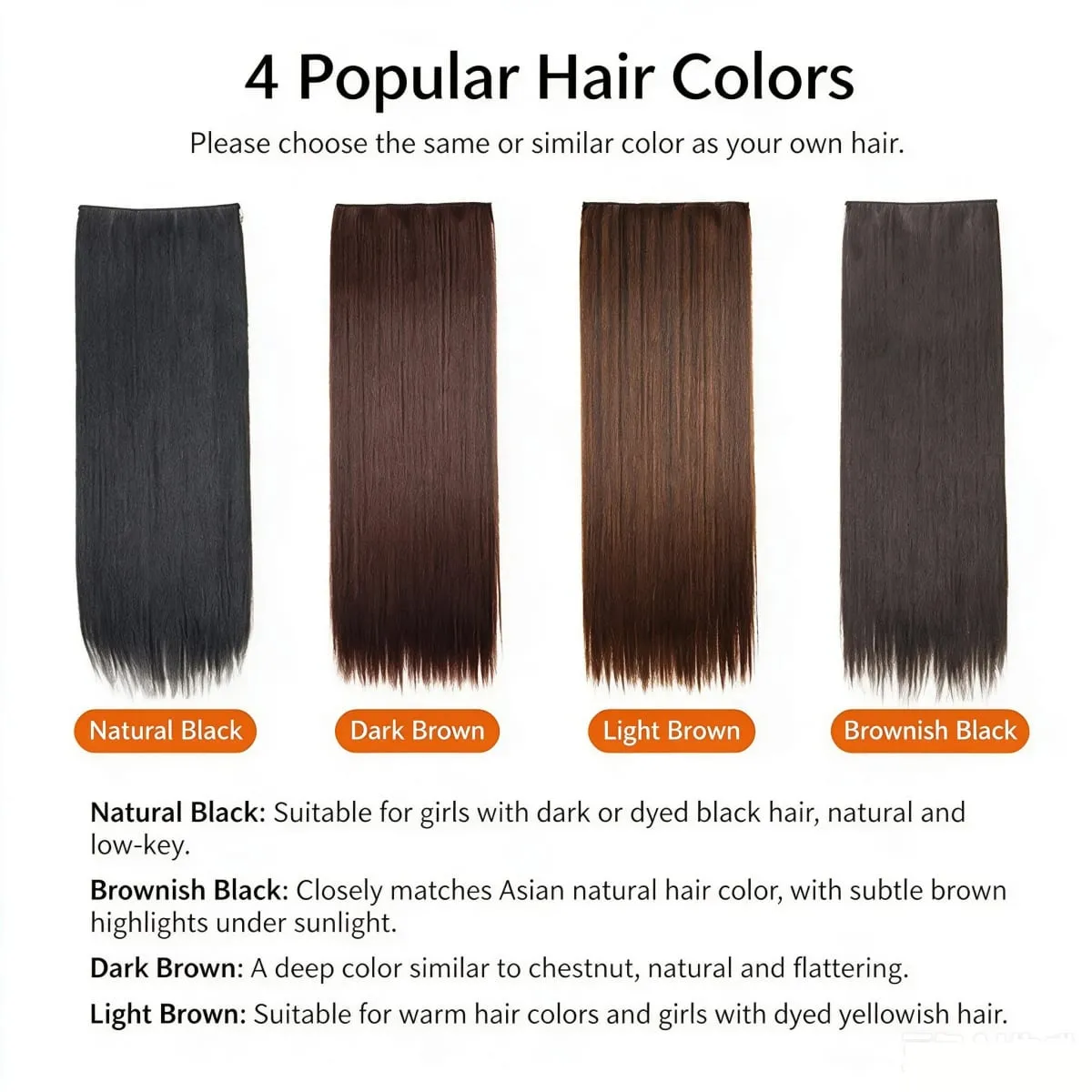 Synthetic 5Clip In Hair Extensions Long Straight Hairstyle Hairpiece Black Brown Blonde 24/32/40INCH Natural Fake Hair For Women
