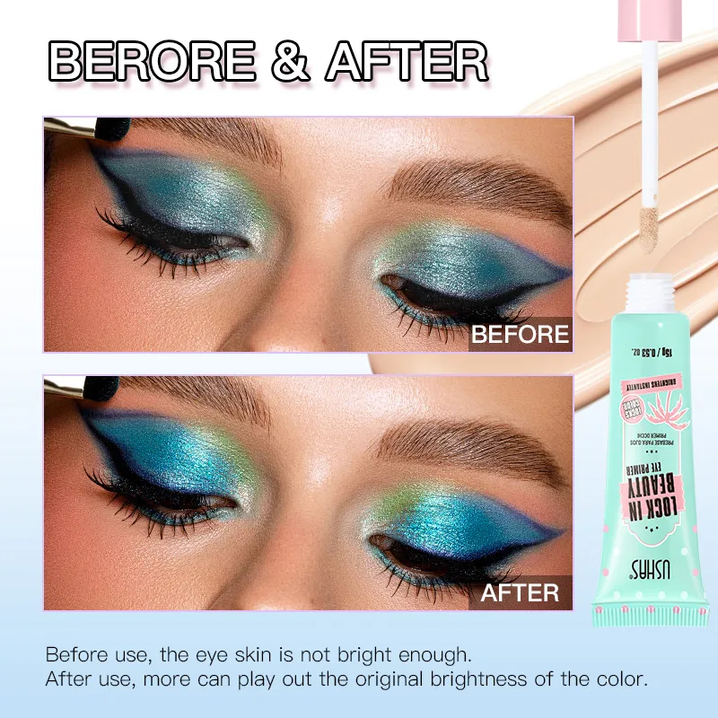 Lock In Beauty Eyeshadow Primer Long Lasting Smudge Proof Brighten Eye Color Smooth Base Invisible Eye Makeup Primer
