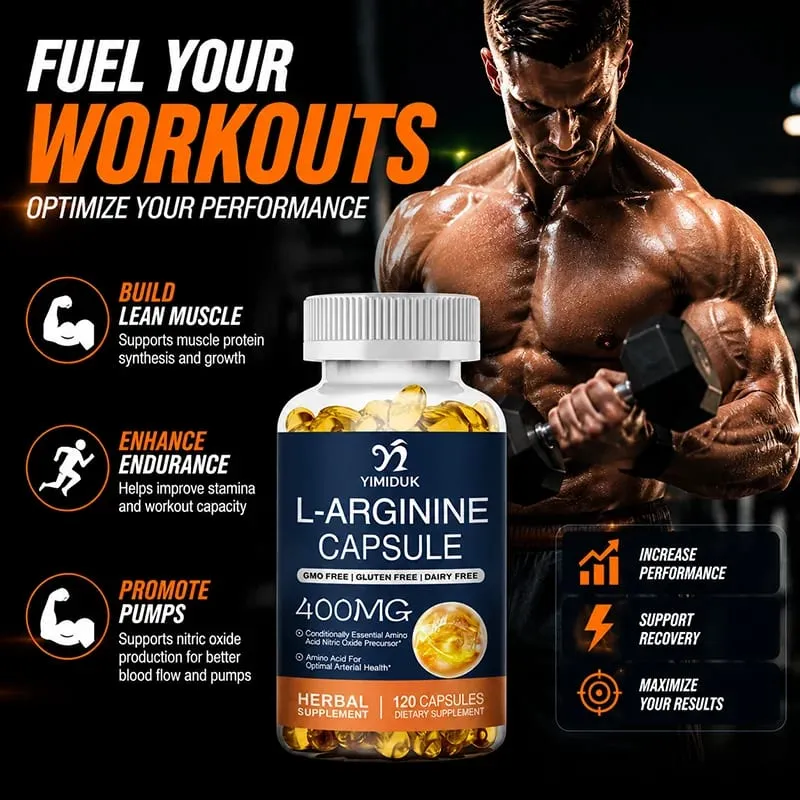 L-Arginine Capsules & L-Citrulline for Reproductive Health Prolong Intimacy Vitality Renewal Blood Circulation Muscle Growth
