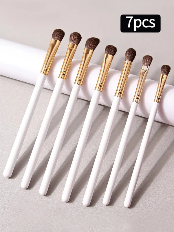 7Pcs Eye Shadow Makeup Brushes Set Natural Animal Horse Pony Soft Hair Cosmetics Blending Smudge Shader Brush Beauty Kit