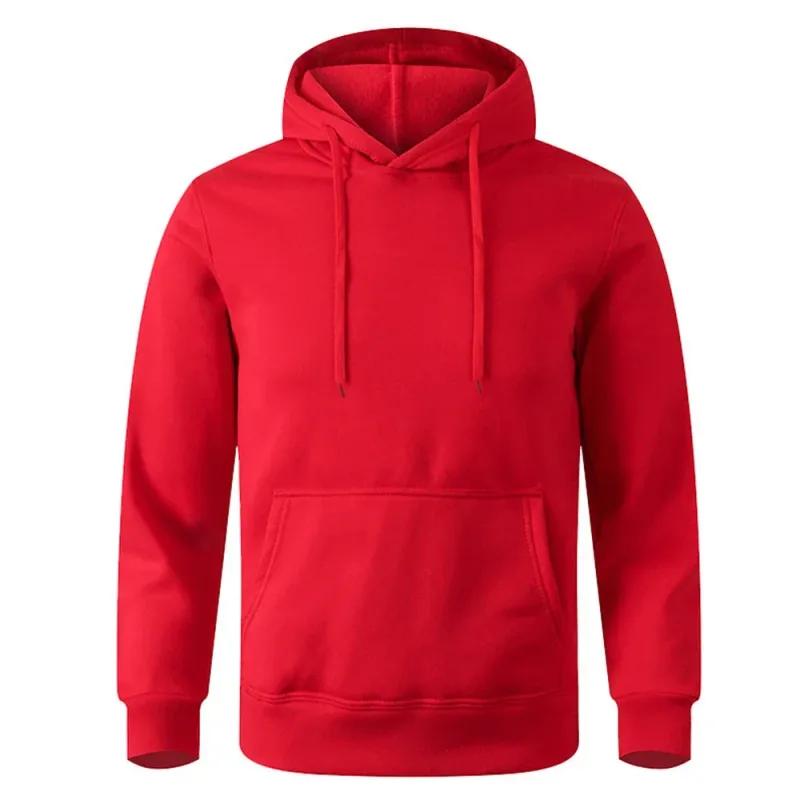 Sweat-shirt à capuche en polaire doux et ample pour hommes avec poches pour les jours froids