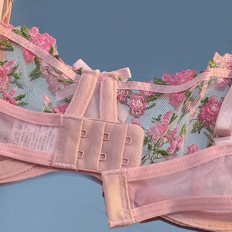 Elegant Lace Bra and Panty Set Lingerie Women Female Nightwear