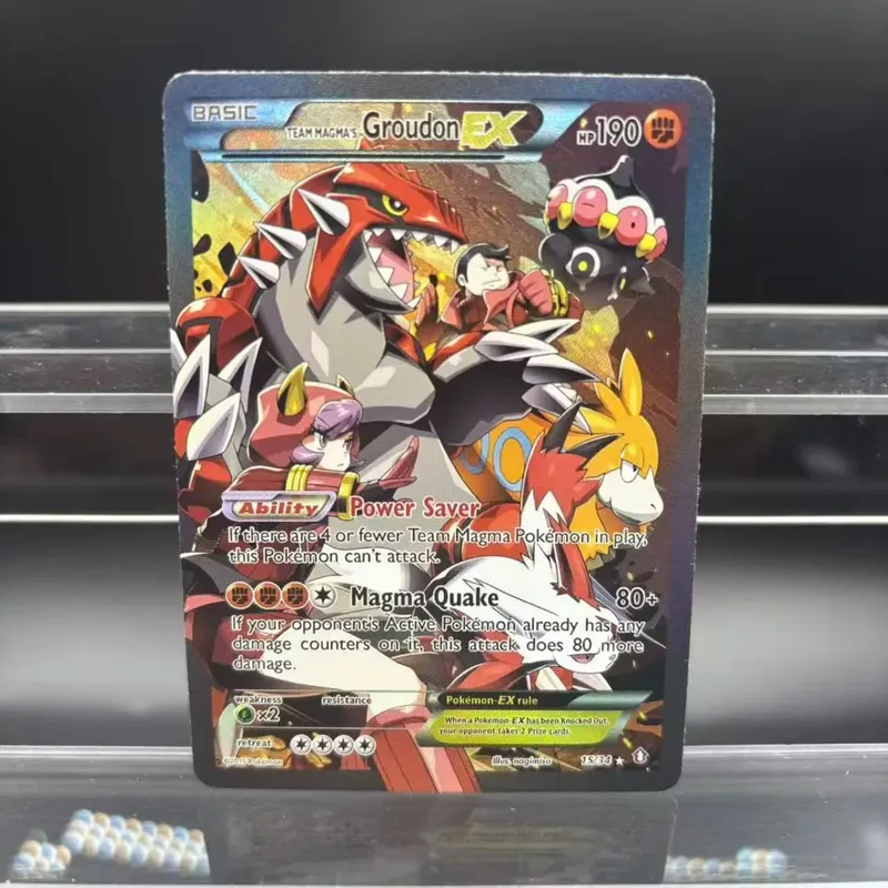 DIY Collection Cards Groudon Kyogre EX EN Self Made Single Card Classic Game Anime Card Gift Toy