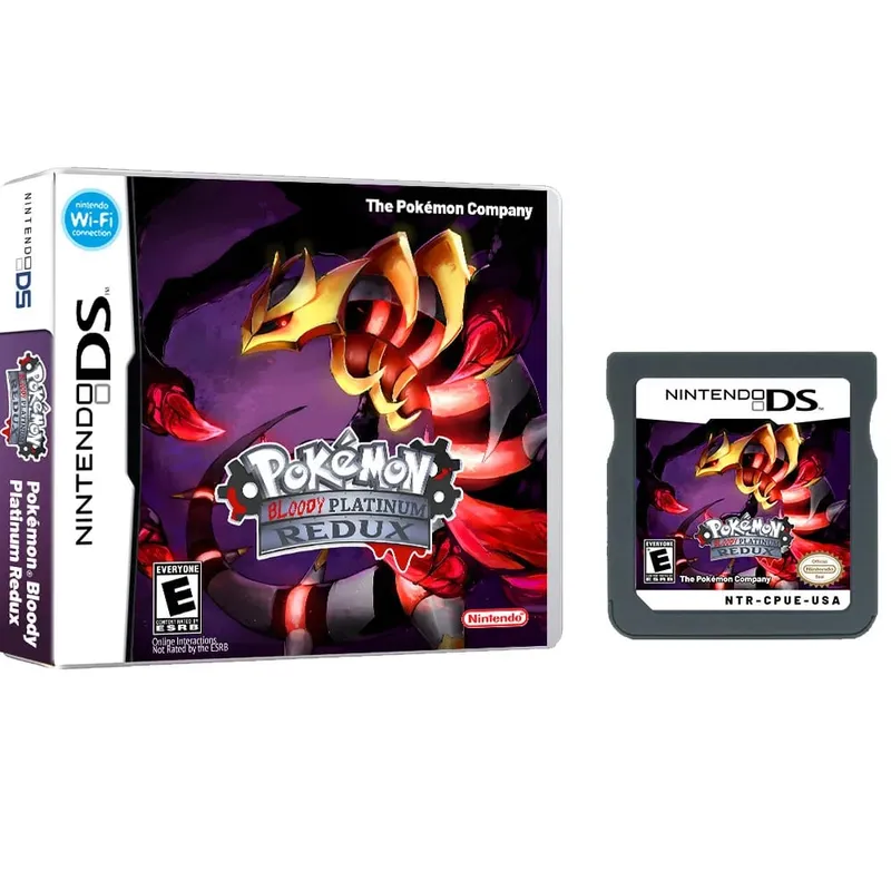 Anime Pokemon Series NDS Game Cartridge Video Game Console Moemon Silver Yellow KAIZO MoonBlack2 Hobby Collection Gifts Toys