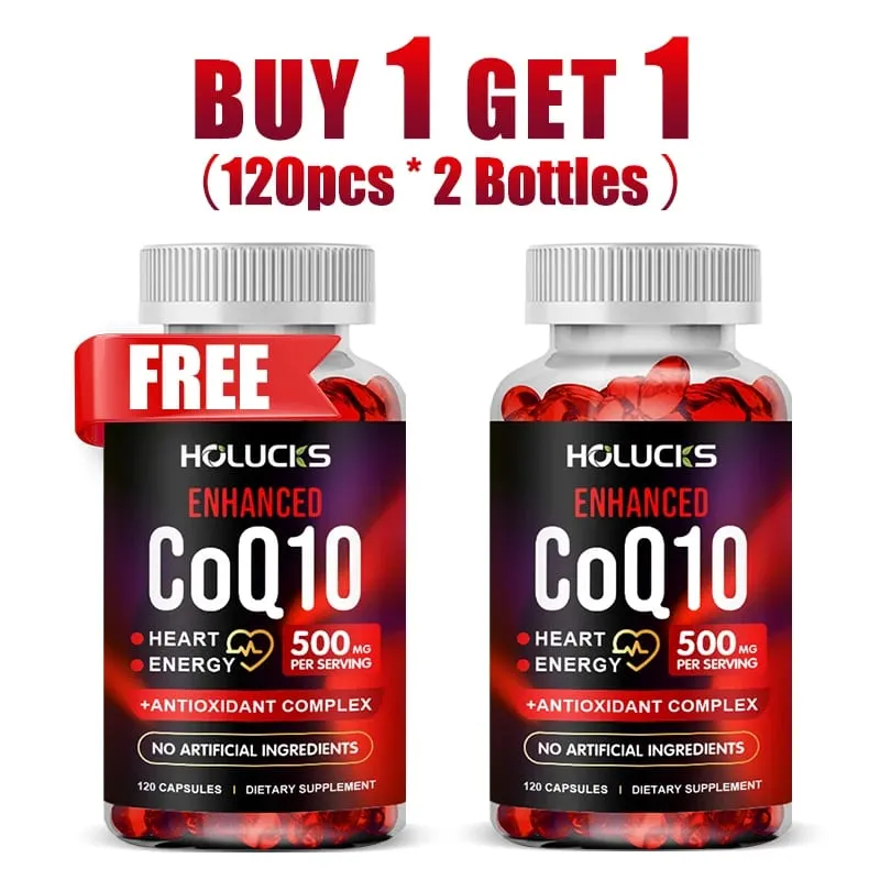 Acquista 1 ricevi 1 gratis! Integratore di CoQ10 da 500 mg per la produzione di energia per la salute del cuore e antiossidante che promuove la luminosità di uomini e donne