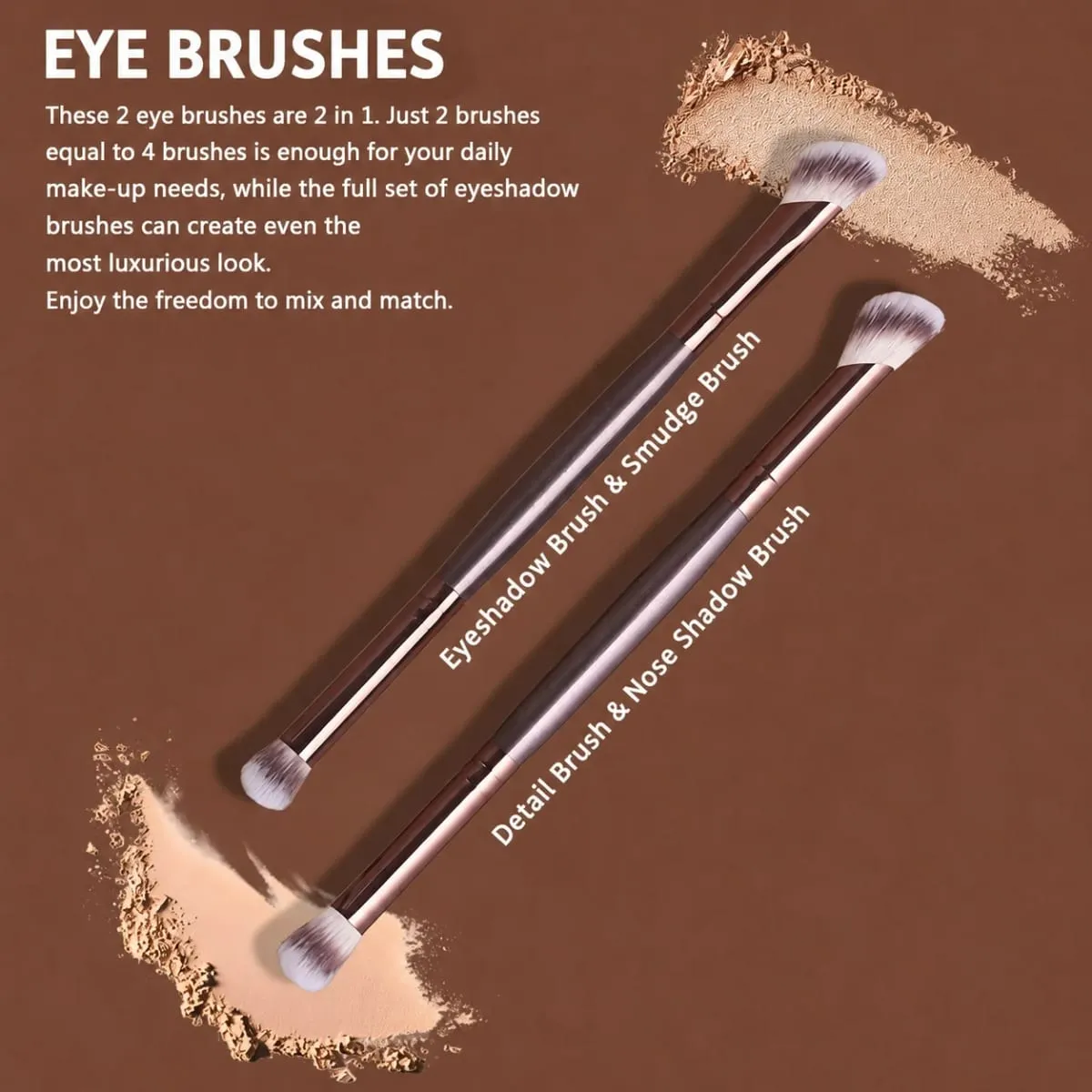 Professional Makeup Brush Set Portable Travel Double-Ended Makeup Brushes Multifunctional Cosmetic Tools In