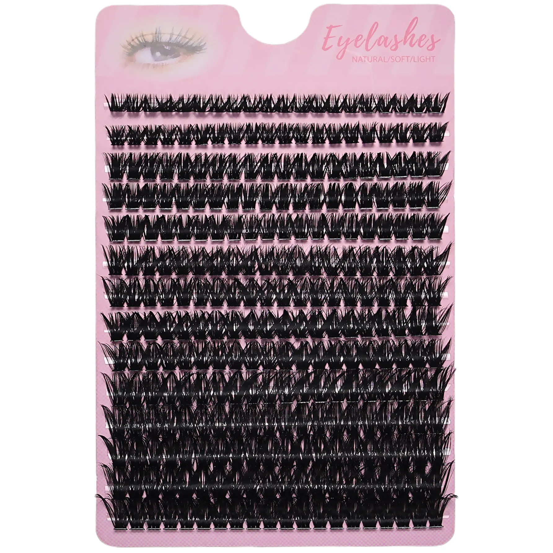 280Pcs 80D D Curling Fake Eyelashes Thick Individual Extensions 8-16mm Dense Volume Cluster Lashes DIY Easy Apply for Eye Makeup