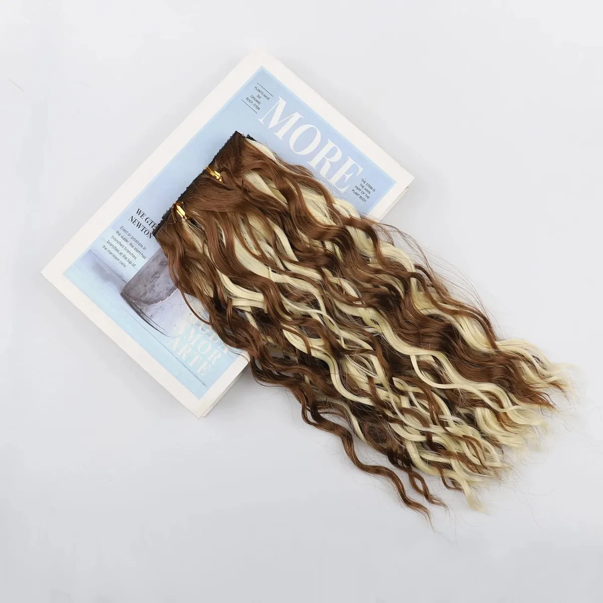 Synthetic Clip-in Women's Short Curly Hair Extensions 4PCS Set 14 Inches Clip-ins Invisible Hairpieces