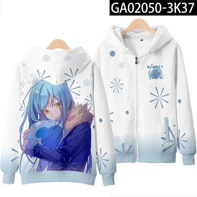 Anime Rimuru Tempest 3D Print Hoodies Men Women Long Sleeve Sweatshirt Harajuku Streetwear Coat Cosplay Costume