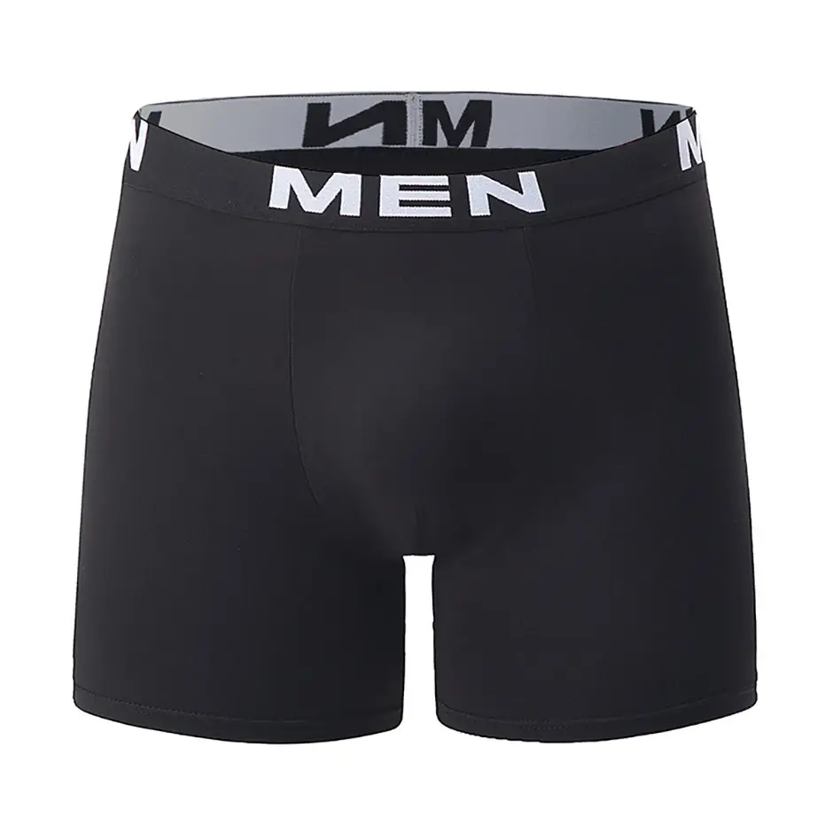 7-piece Set of Four Season Men's Solid Color Long Casual Underwear, Fashionable Sports Underwear, Plus Size Flat Corner Pants — image 18