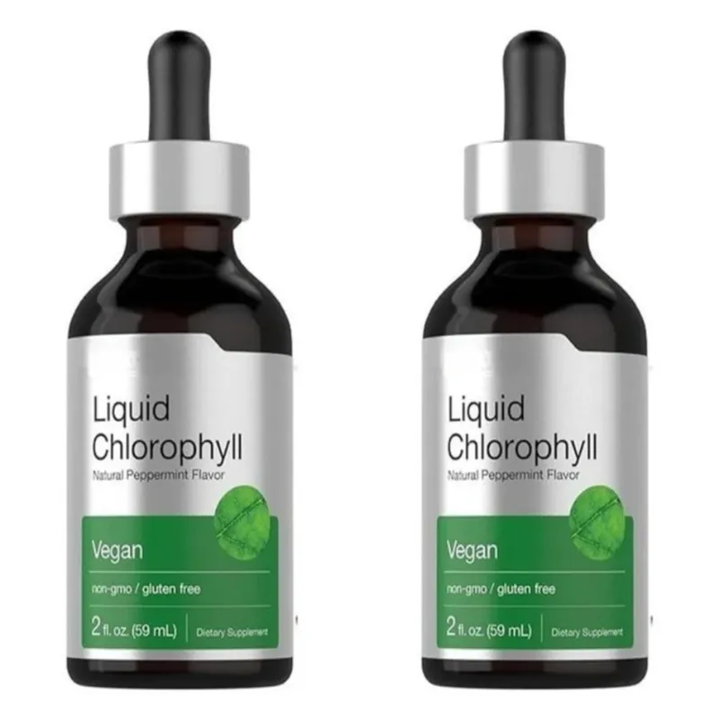 Chlorophyll Liquid Drops Mint Flavor 59ml with Herbal Plant Extract Natural Dietary Supplement Mix with Water for Consumption