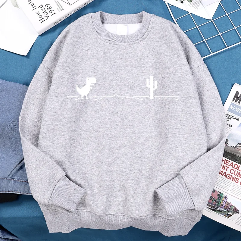 Rede mau funcionamento pequeno dinossauro moletom masculino feminino casual com capuz hip hop confortável streetwear solto roupas quentes hoodies