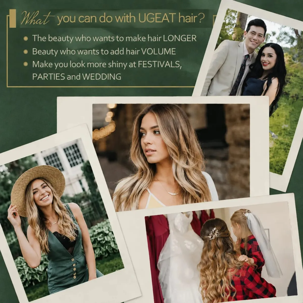 Ugeat Remy Tape in Human Hair Extensions 100% Real Natural Human Hair Tape 12-24inch 20Pcs 50g Per Pack for Party or Wedding