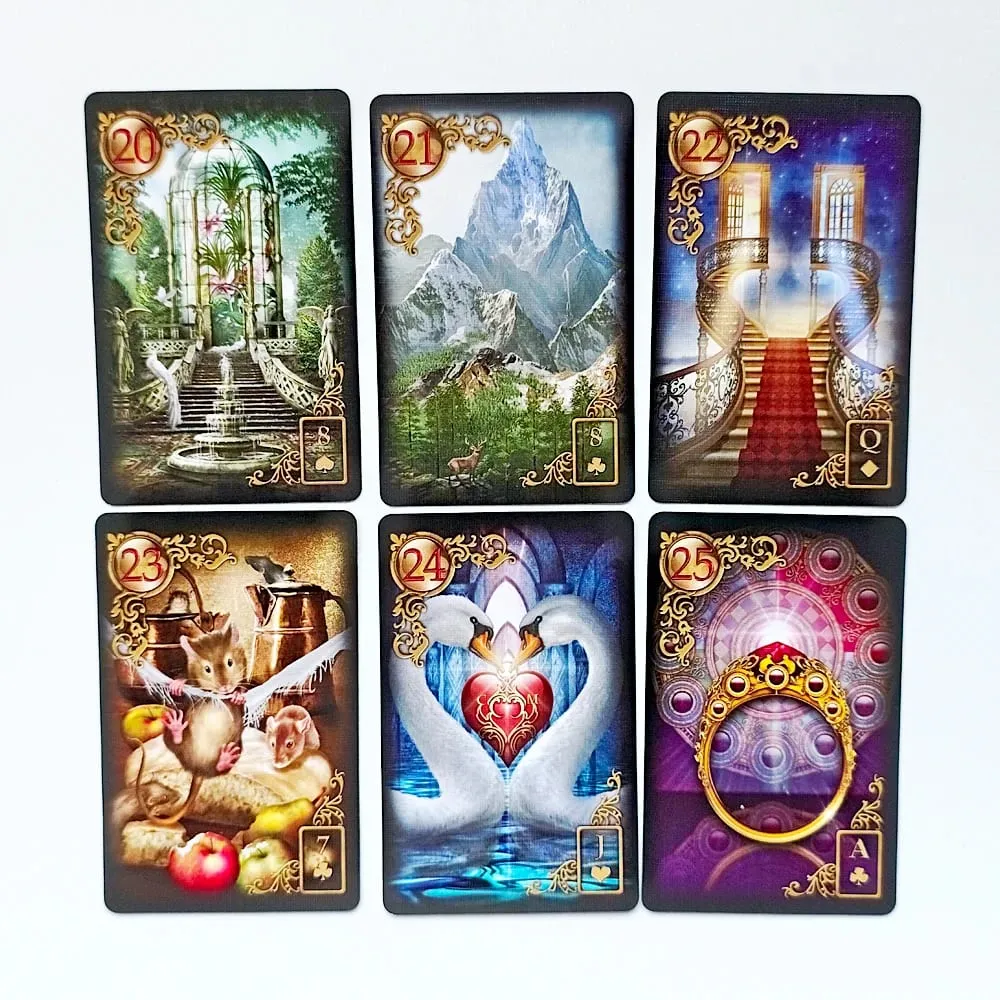 Gilded Reverie Lenormand Deck 36 Pcs Lenormand Cards Printed on 350GSM Double-embossed Cardstock - 9*6cm — image 6