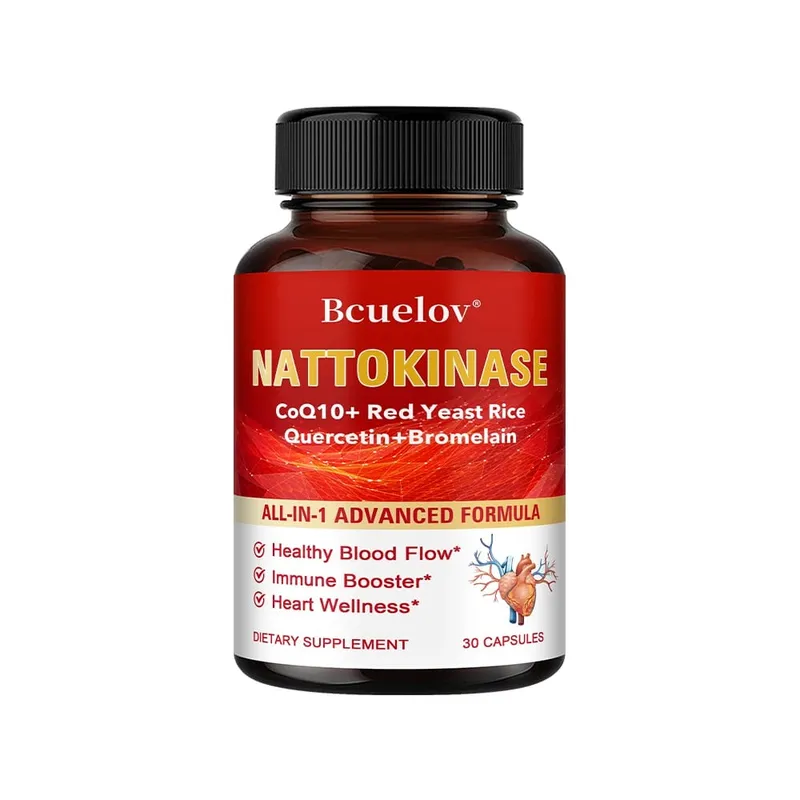 Nattokinase Capsules - Supports Heart and Circulatory Health Helps Maintain Daily Health Provides Energy Non-GMO