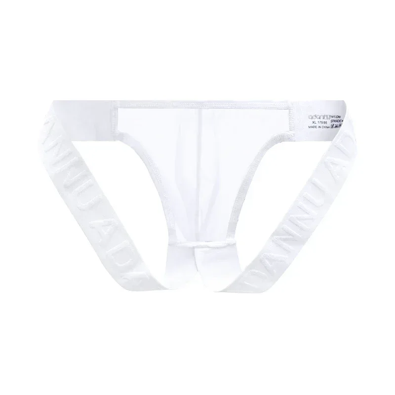 Trendy Men's Thong Comfortable Passionate Fitness Underwear Show Buttocks Personality Transparent Men Summer Triangle Brief
