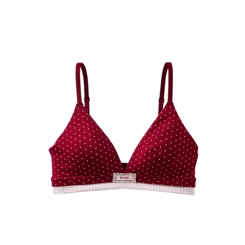 Teen Girls Soft Seamless Wireless Bra Triangle Cup Push Up Thin Padded Small Bust Side Support Anti Sagging Daily Wear