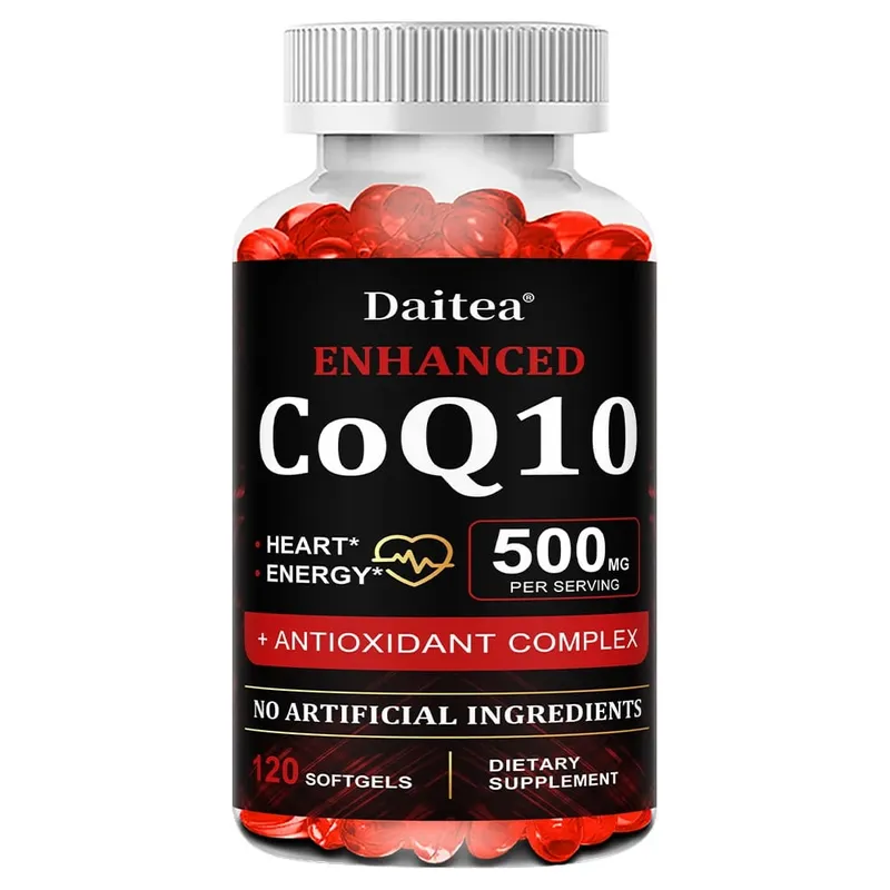 Hochabsorbierendes CoQ10 500 mg – für Herzgesundheit und Energieproduktion – verbesserte CoQ10-Nahrungsergänzungsmittel mit Coenzym Q10