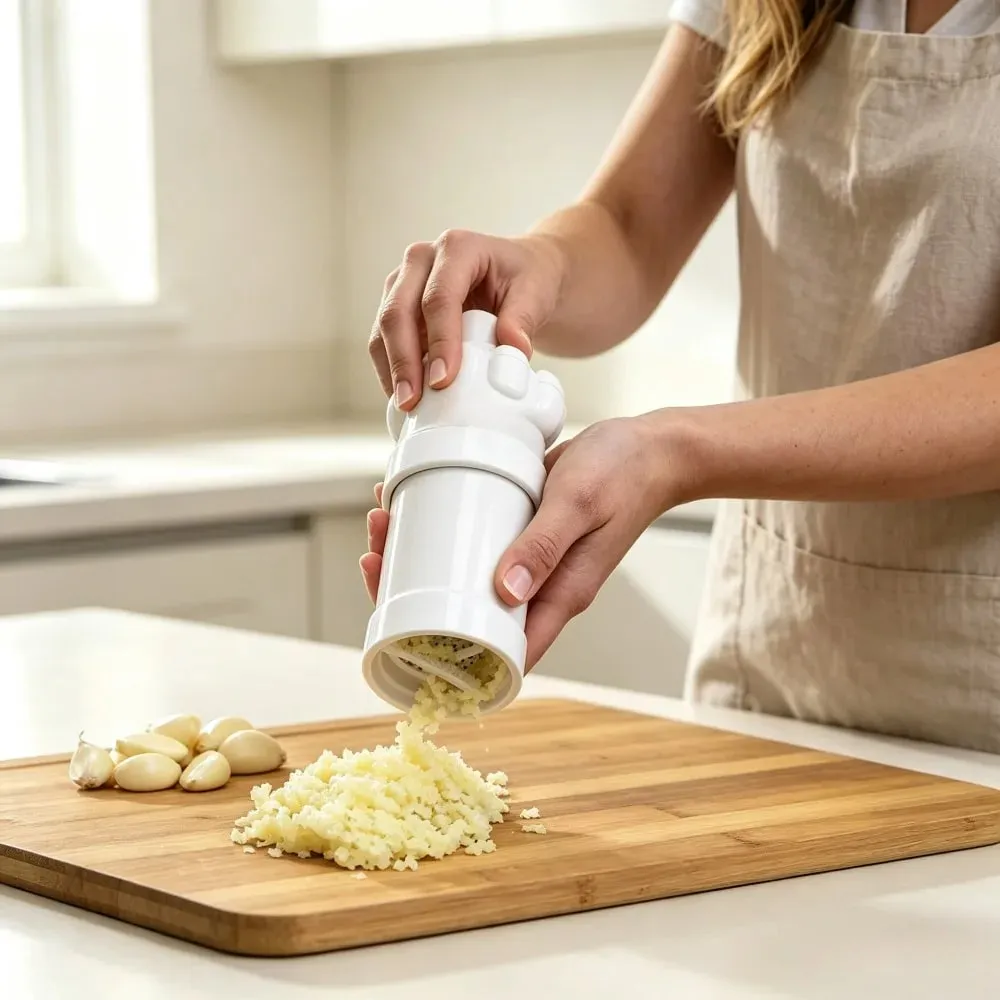 1PCS Mini Multi-functional Garlic Cutter Kitchen Tool Garlic Press