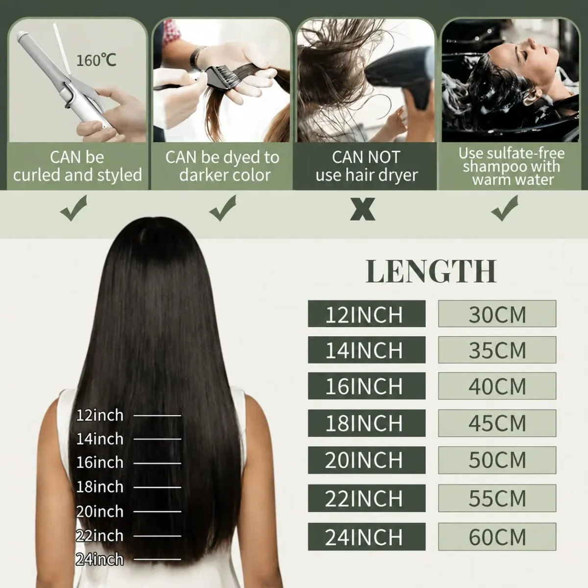 Ugeat Remy Tape in Human Hair Extensions 100% Real Natural Human Hair Tape 12-24inch 20Pcs 50g Per Pack for Party or Wedding