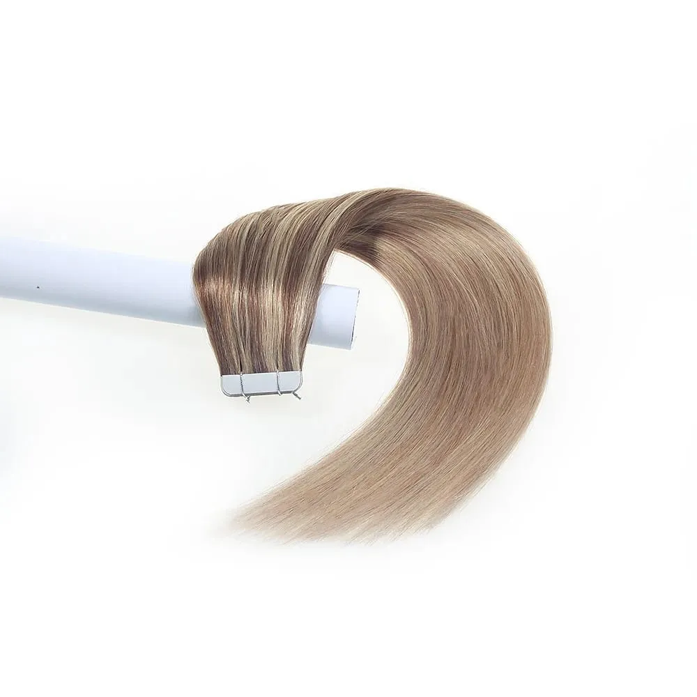 Aromas Hair Tape In Hair Extensions Human Hair 4x1cm Skin Weft Remy Tape Ins 20pcs 40pcs 14-22 inch For Thin Hair — image 17