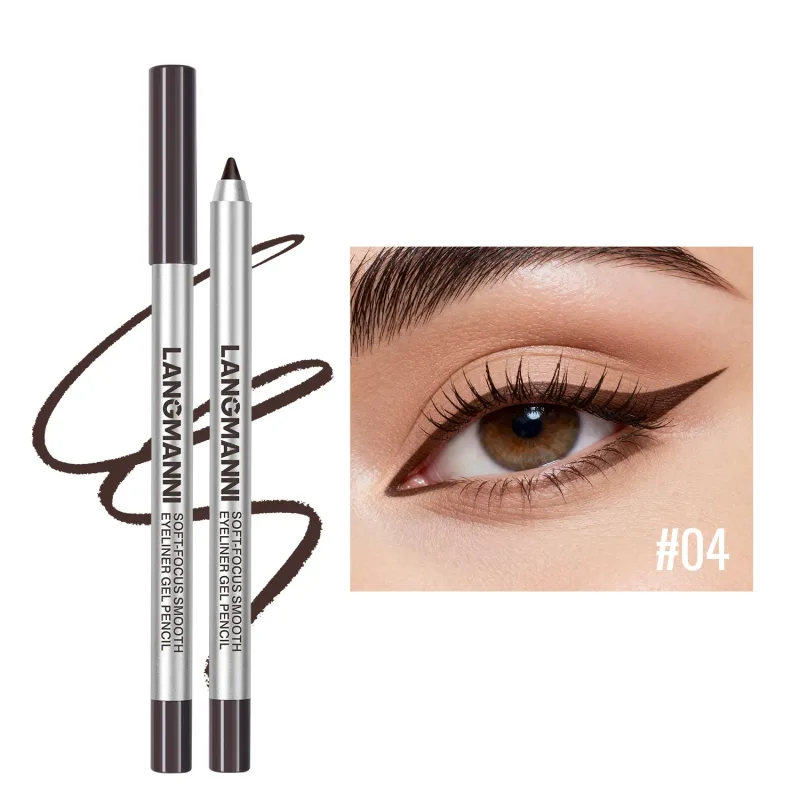 Waterproof and Sweat Proof Pearlescent Shining Eyeliner Gel Pencil Long Lasting Smooth Easy To Colors Women Eye Makeup