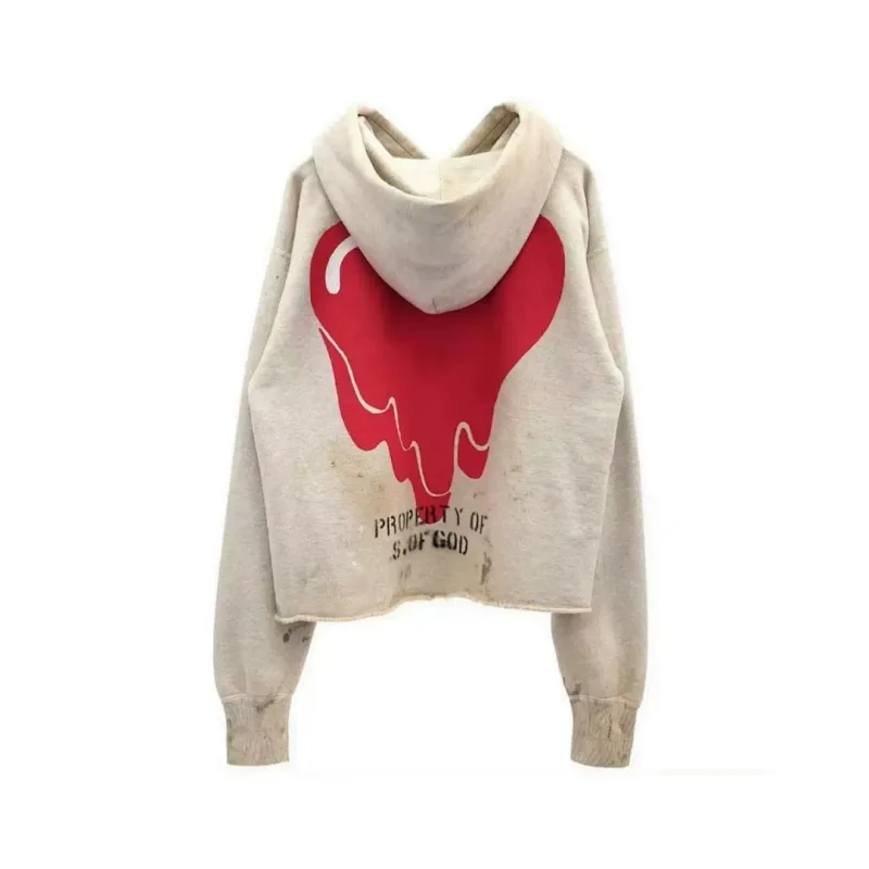24FW SAINT Vintage Angel Printed Distressed Women Men Hooded Sweatshirt Hoodies Oversized Men Casual Cotton Pullover Hoodie