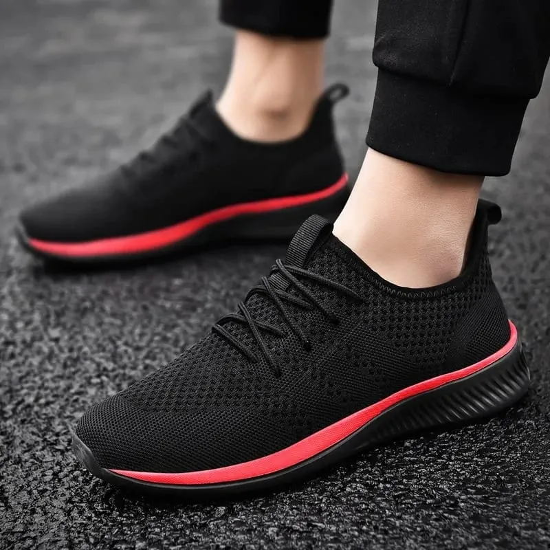Heren casual sportschoenen Lichte sneakers Wit buiten ademend mesh Zwart loopschoenen Atletische joggingtennisschoenen