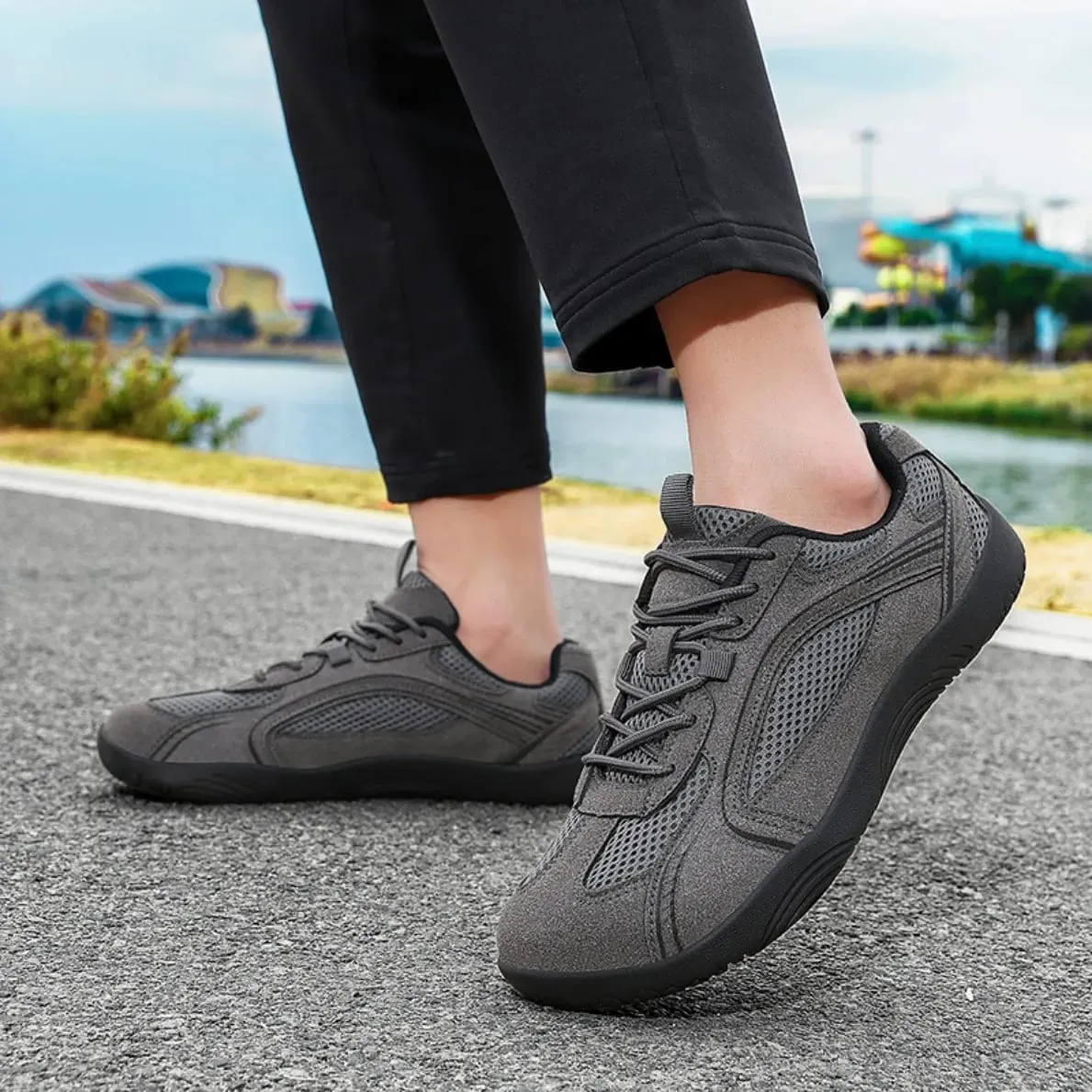 Homens mulheres tênis de dedo largo retro sapatos de treinamento tamanho grande malha respirável antiderrapante sola plana ao ar livre sapatos esportivos casuais