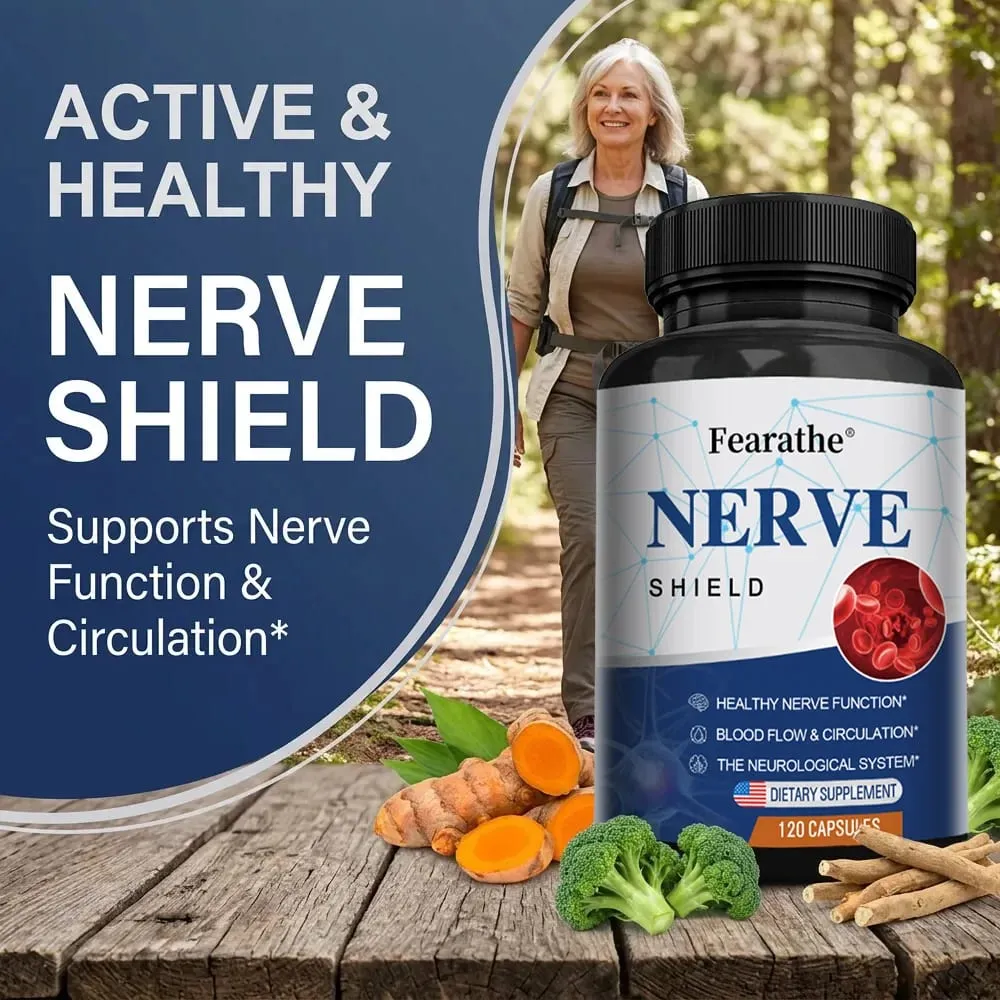 Nerve Support Supplement - B Vitamins Supports Nerve & Brain Function Neurotransmitters Blood Circulation & Joint Health