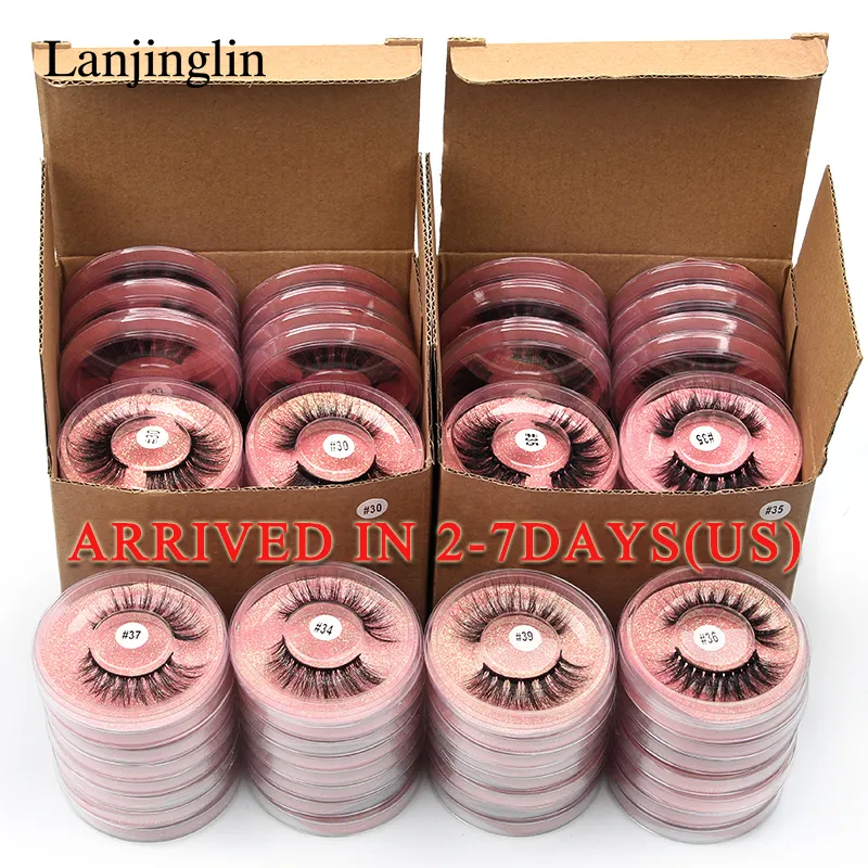 10 Style 4/100 Pairs Eyelash Natural 3D Mink False Eyelashes Makeup Fake Eye Lashes Faux Cils Make Up Beauty Tools Wholesale