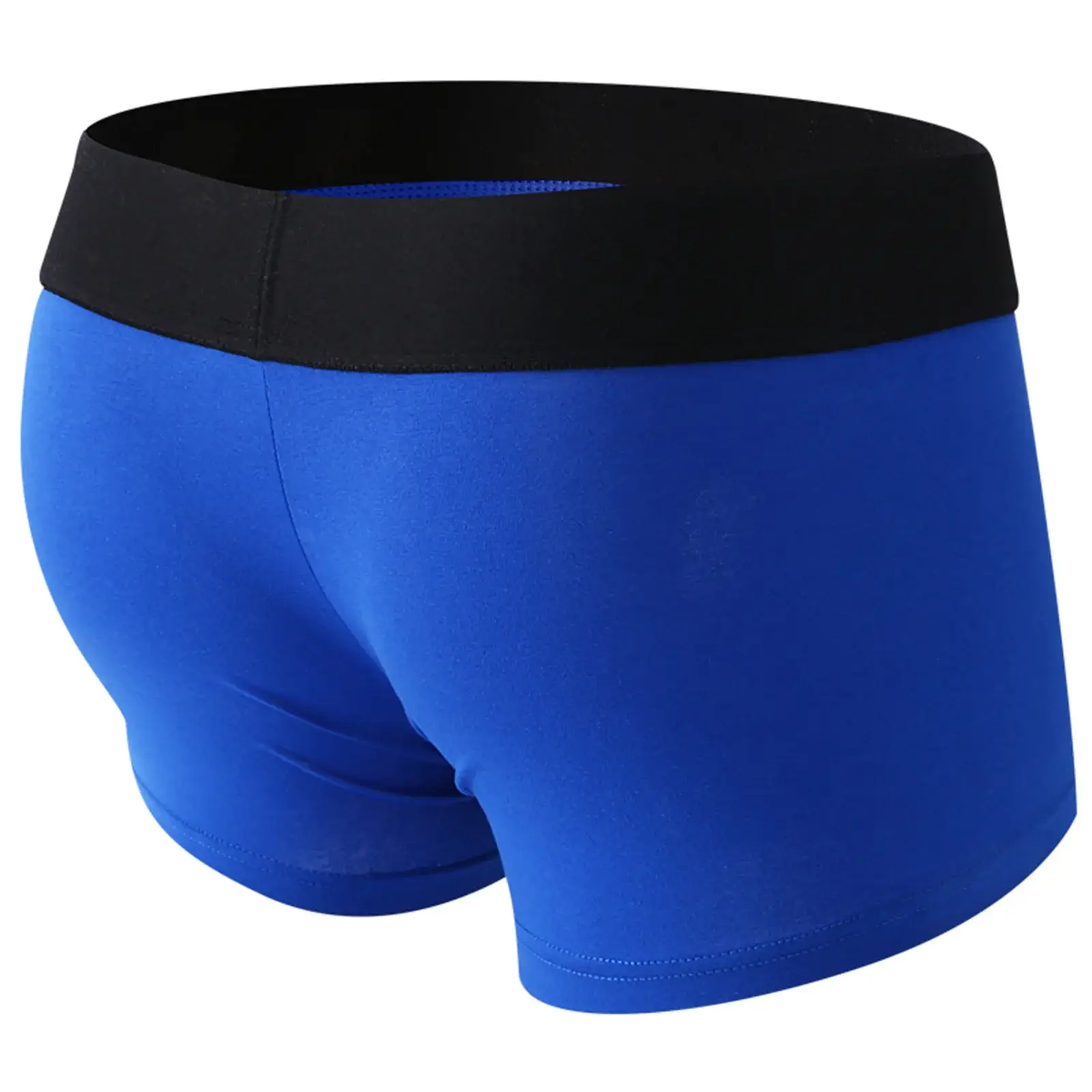 남자 복서 전면 구멍 주머니 속옷 실리콘 Cockring 섹시한 Boxershorts 넓은 허리띠 코튼 속옷 속이 빈 란제리