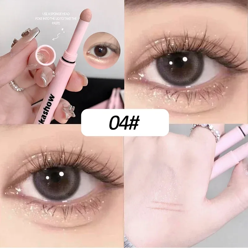 Half Moon Shaped Double Headed Sleeping Silkworm Silk Eyeliner Pen Diamond Glitter Matte Aegyosal Pen Brightening Cream Eye S