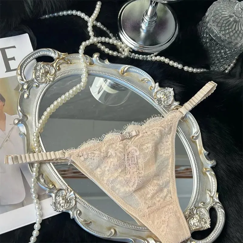 Roupa interior feminina de renda mini calcinha fantasia elegante cuecas sexy transparente lingerie feminina roupa íntima cintura baixa g-string