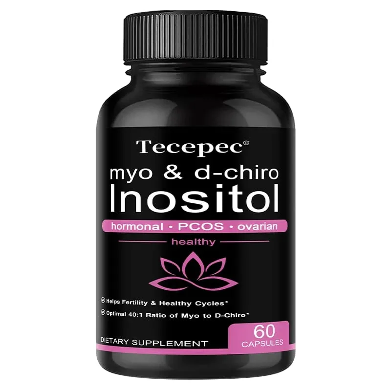 Suplemento Myo Inositol e D-Chiro Inositol 2050 Mg - Suporta o metabolismo da gordura e mantém a função ovariana e hepática saudável