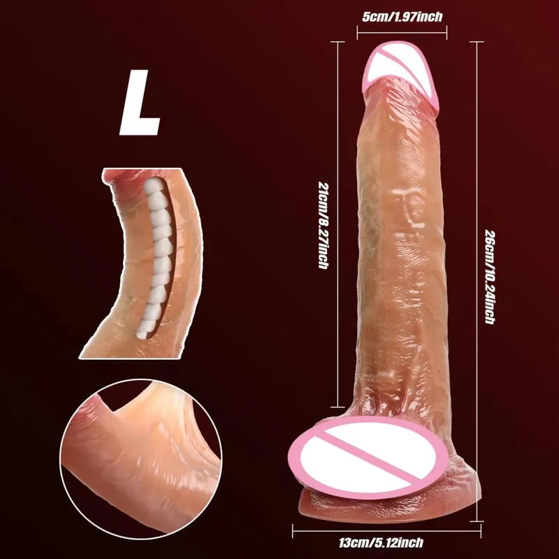 Realistic Silicone Dildo Black Soft Penis Sliding Foreskin Cock Male Genitals Vaginal Masturbation Suction Cup Dick Anal Sex Toy