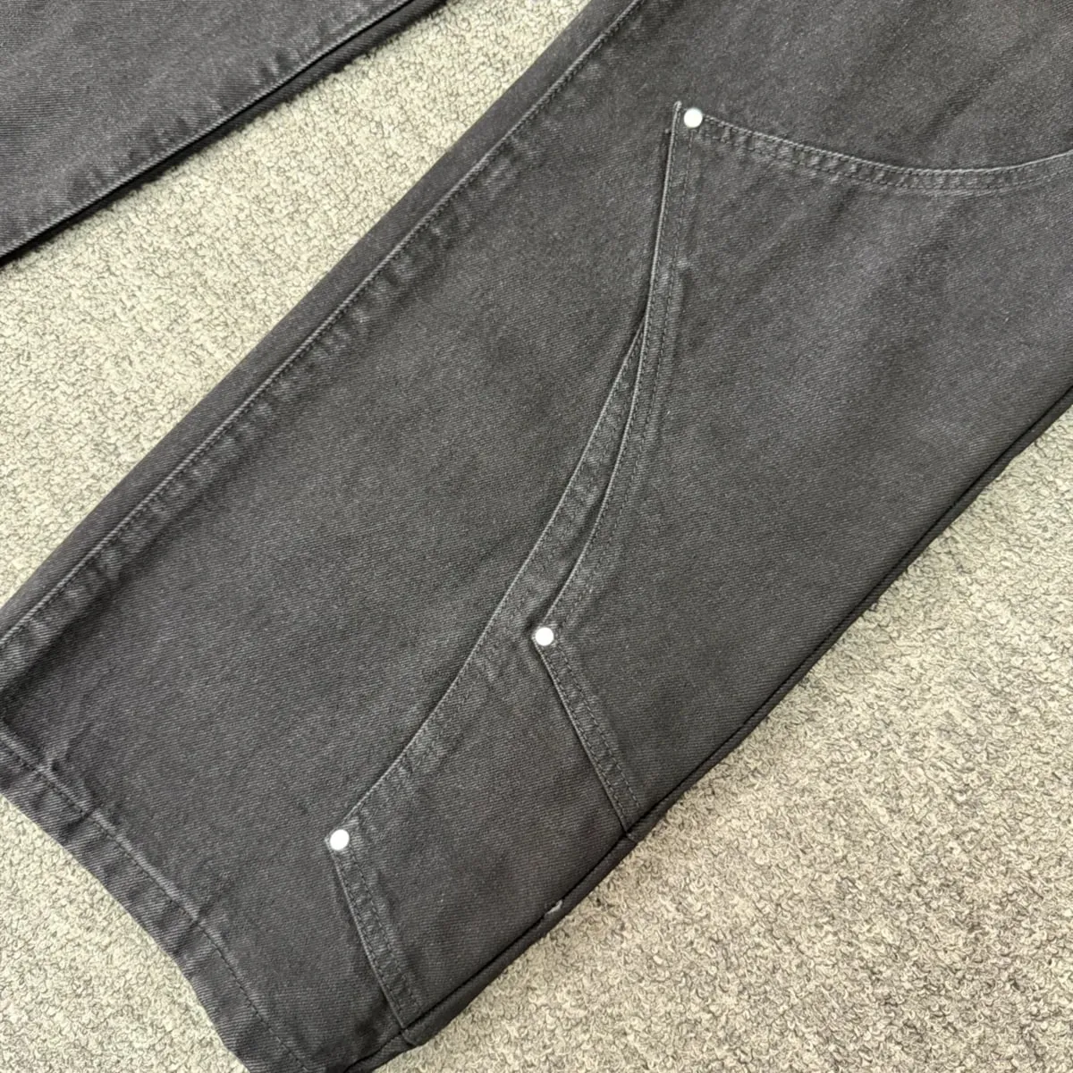 Streetwear Floral Embroidery Washed Baggy Jeans Pants for Men and Women Straight Casual Loose Denim Trousers Oversized