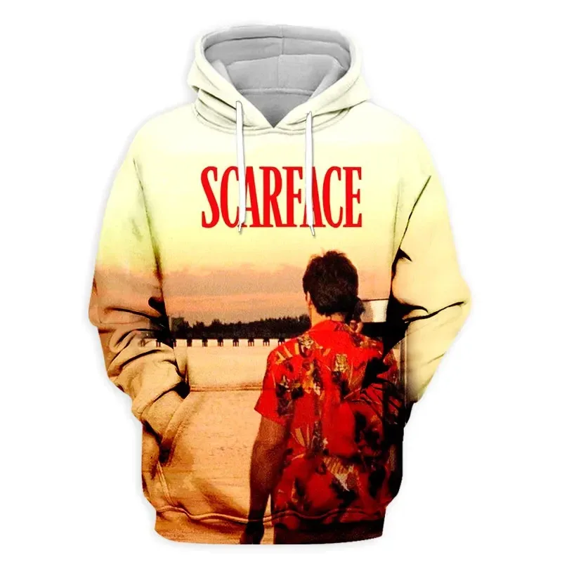 Scarface Movie 3D Print Hoodies Men Women Fashion Streetwear Oversized Sweatshirts Hoodie Male Pullovers Tracksuit Man Clothing