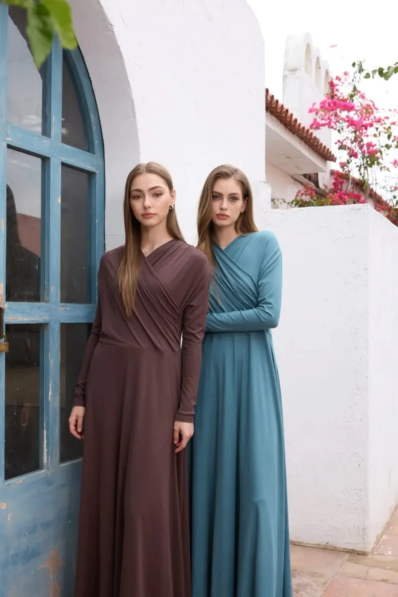 AS SS26 Flowy elegance wrap Maxi dress lightweight fabric flattering dressy woman clothes — image 2