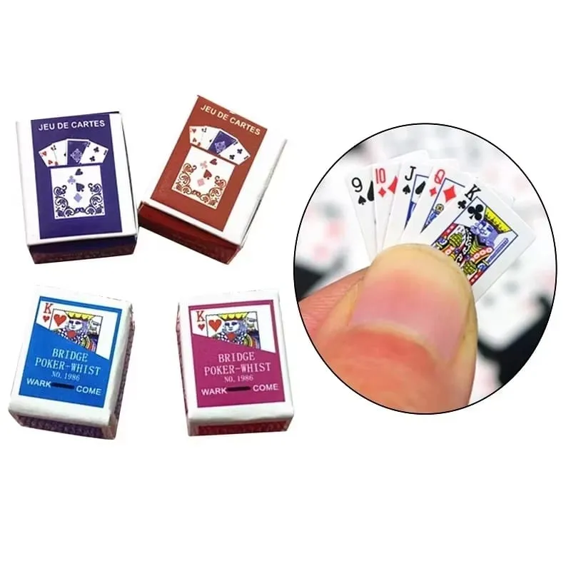 Funny Cute Mini Playing Cards Poker Games Super Small Cards Spoof Gifts Travel Toys Prank Props Miniature Poker Card