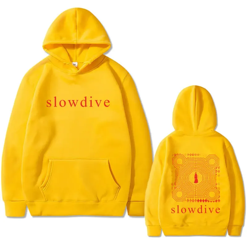 Rock Band Slowdive Everything Is Alive Print Hoodie Tour 90s Classic Vintage Men Women Oversized Streetwear Male Casual Hoodies