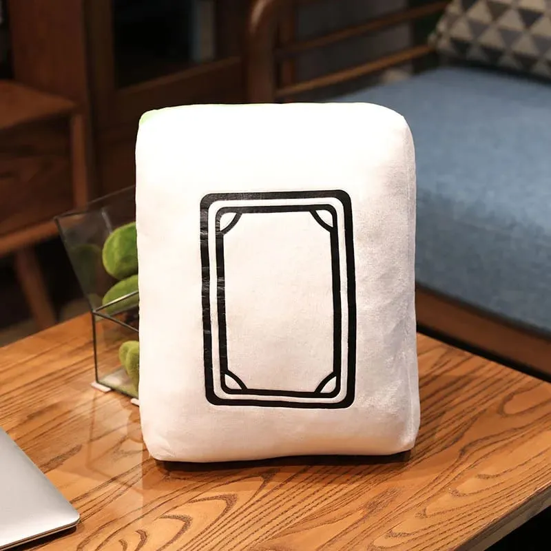 ใหม่ 1 PC Creative Mahjong หมอนจีน Plush ของเล่นรถเก้าอี้พนักพิง Mahjong ลูกเต๋าตลก Nap หมอนโซฟา Home Decor ของขวัญ
