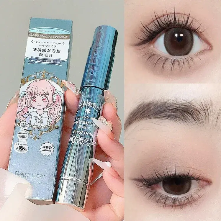Mascara per ciglia in fibra di seta, estensione delle ciglia impermeabile a lunga durata, allungamento delle ciglia, mascara arricciante, cosmetico per il trucco delle ciglia nere