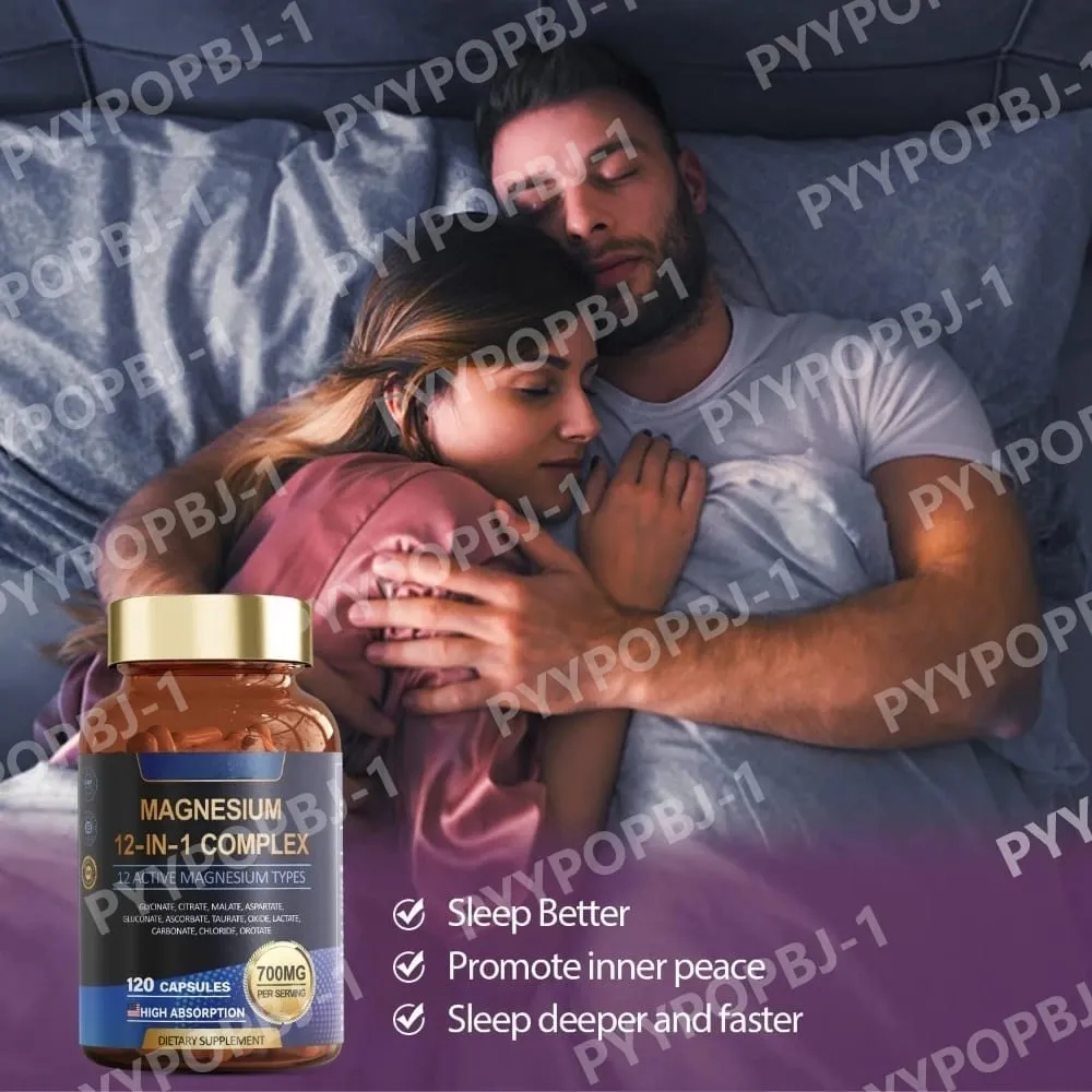 700mg Magnesium Complex12 in 1 Magnesium Supplement with Glycinate Citrate Malate Oxide Taurate Aspartate Orotate Magnesium