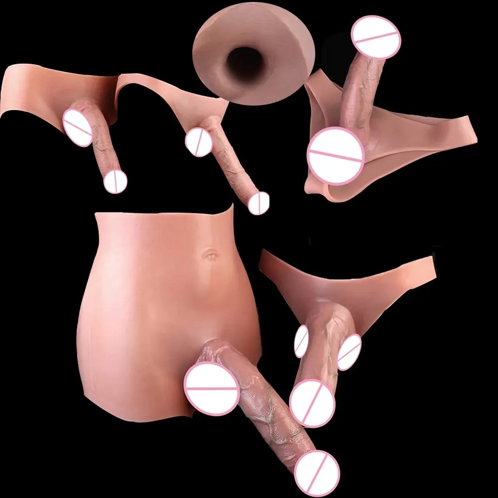 Strap-On Lifelike Penis Cover насадка на член Large Hollow DildoPants Intimate Adult Sex Toy for Couples Sex